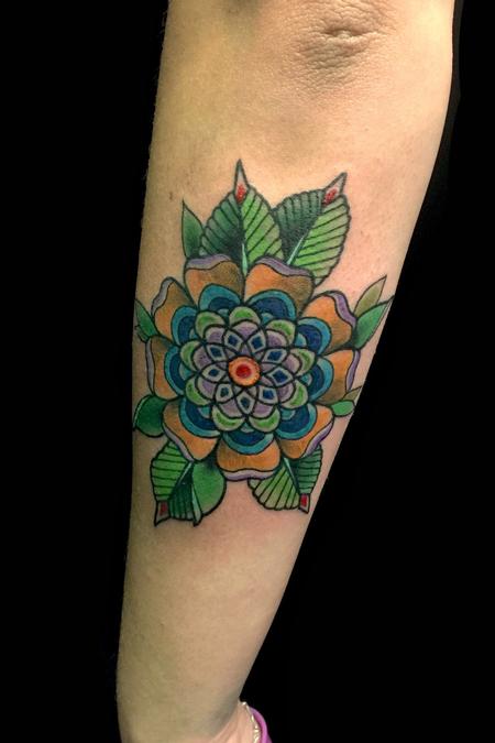 Tattoos - Color Flower Mandala - 138769